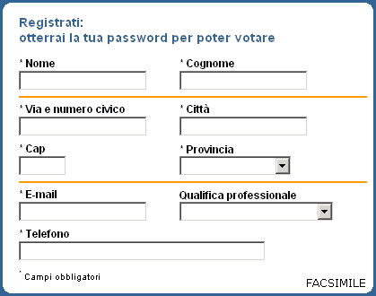 [Form per richidere la password]
