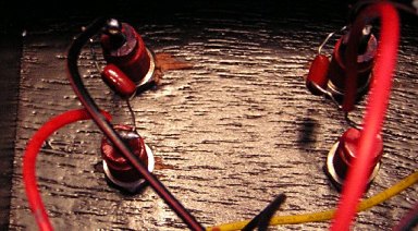 [Wiring the new speaker posts]