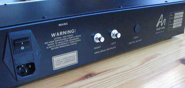 [Il lettore CD Audio Note CD1.1x]