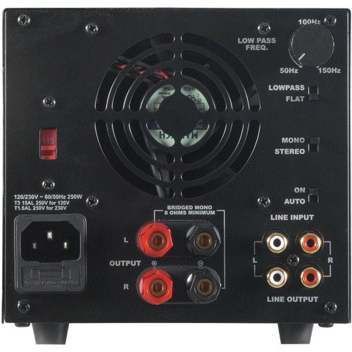 [Dayton Audio APA-150 - vista del retro]
