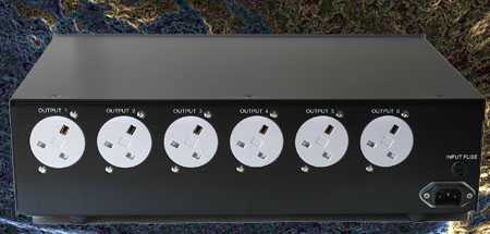 [James Audio mains conditioner - rear view]