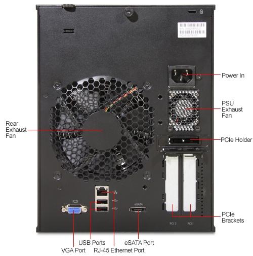 [Server HP Proliant Micro - vista posteriore]