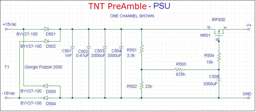 [TNT PreAmble PSU schematic]
