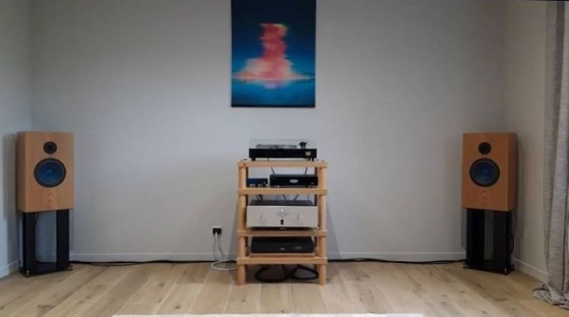 [Audio Note AN-J SPe loudspeakers in room]