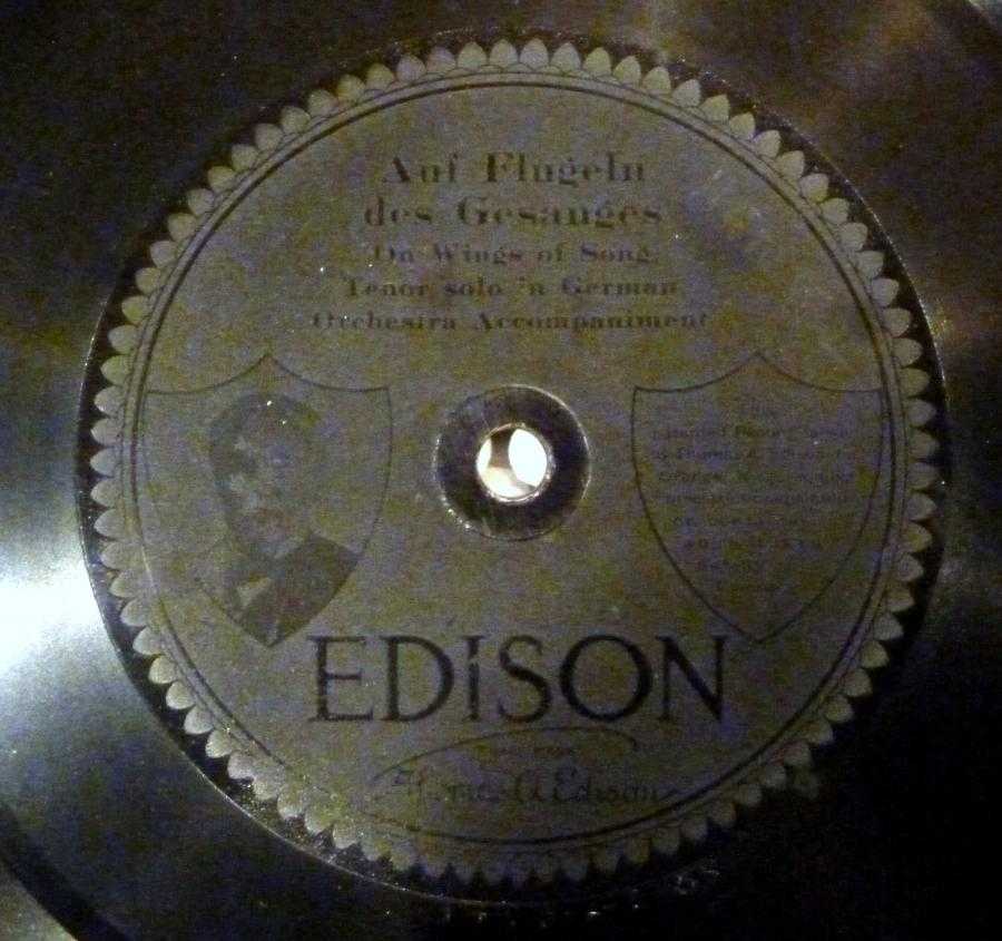 [Edison disc, etched label]