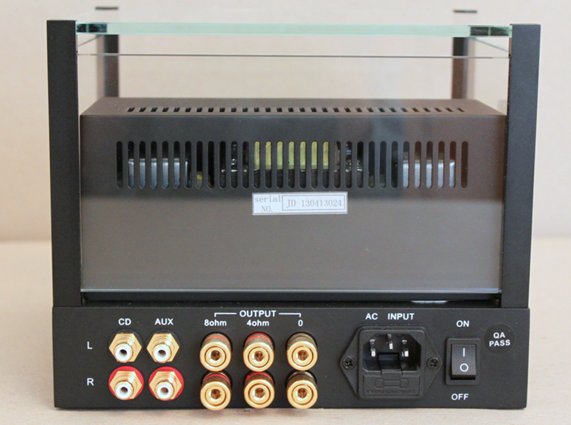 [Black Ice Audio FX10 Tube Amplifier - rear view]