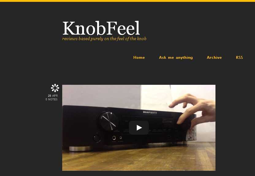 [KnobFeel, il sito che recensisce solo le manopole degli apparecchi HiFi]