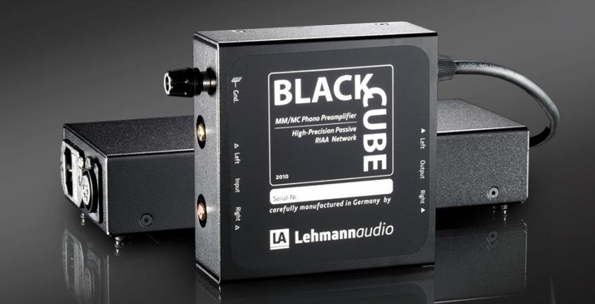 [Pre-amplificatore phono Lehmann Audio Black Cube SE - vista frontale]