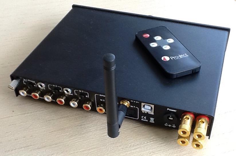 [MaiA integrated amplifier - rear view]