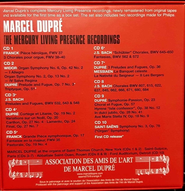 [Marcel Dupré - Mercury Living Presence - cofanetto CD]
