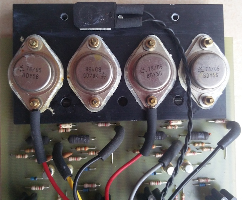 [Meridian 103 BDY56 power transistors]