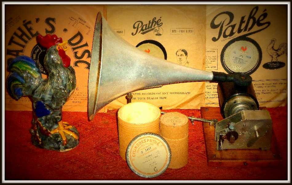 Edison Antique Phonograph Victrola Golden Brown Grille Cloth 