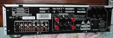[Pioneer A-607 rear panel]