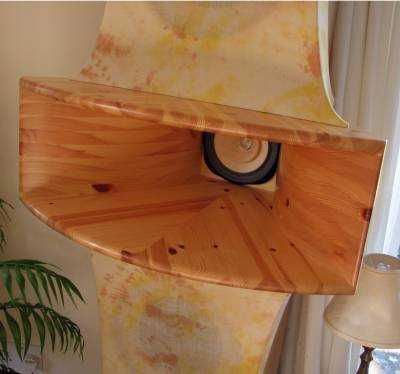 Prophecy horn speakers with close up of horn section.