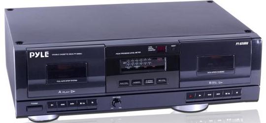 [Pyle Audio PT659DU dual cassette deck]