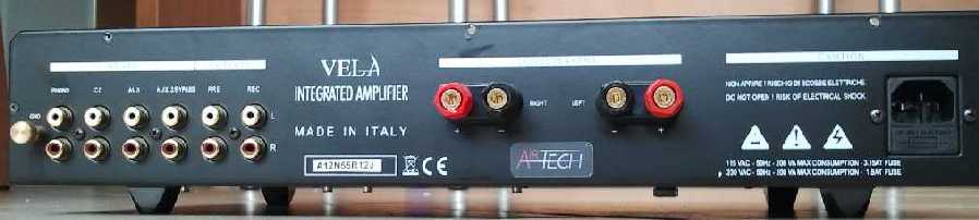 [Vela Audio amp - rear panel]